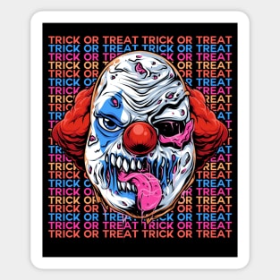 Trick Or Treat Zombie Clown Sticker